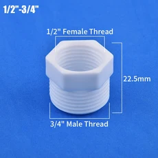 1/2 "3/4" "수/암나사 감속기 조인트 부싱 커넥터 정원 관개 물 파이프 피팅 수족관 탱크 젖꼭지, 07 1I2-3I4 Inch, 02 1Pc