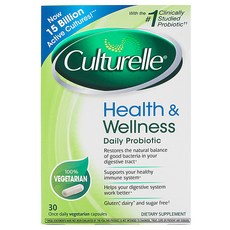 Culturelle 康萃樂 健康與保健益生菌素食膠囊, 1個, 30 件