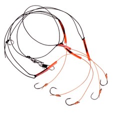 스테인리스 스틸 낚시 태클 5개의 고리가 있는 회전식 낚싯바늘 유인, 1개