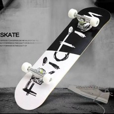 專業滑板 初學者 成人滑板 男女生 兒童閃光輪青少年板滑板 四輪雙翹滑板車 學生款四輪滑板, 1個, 兒童板 72厘米 藍火,不閃輪