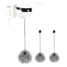 電動逗貓玩具 自動升降逗貓球 貓咪自嗨棒 磨牙球 小貓寵物玩具 新北出貨, 伸縮球貓玩具+2只替換裝, 1個