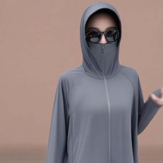 TKX 여성 후드 자외선 차단 점퍼 여름 얇은 통기성 루즈핏 긴팔 집업 자켓 UV차단