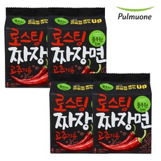 풀무원 EW 로스팅짜장고추기름라면4인 x4봉
