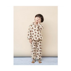 브랜드 빈폴키즈 BEANPOLE KIDS 곰돌이 폴키 파자마 2PCS 상하 세트 아이보리 BI5X41U060 695048