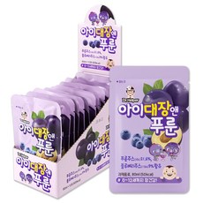 아이 대장 앤 푸룬 아기 유아 어린이 주스 장건강 소아 블루베리 파우치 주스, 80ml, 12개
