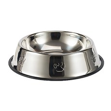不鏽鋼防滑寵物碗 淺口設計 易清洗, 3號, 1個