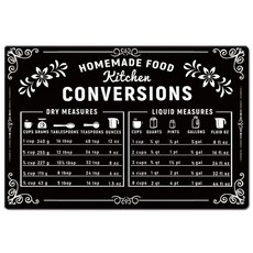 [ 953743 ] 슈퍼댄트 측정 변환 틴 사인 레트로 메탈 포스터 요리 용량 표지판 블랙 화이트 장식 가정 주방 레스토랑 바 카페 펍 클럽 벽 아트 선물 20x30cm