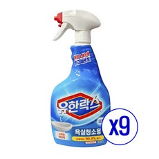 유한락스 욕실청소용 세정제, 750ml, 9개