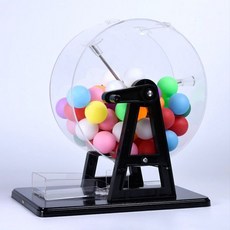 60球手動抽奬搖奬機 幸運大號轉盤 搖獎機 搖球機 賓果遊戲機 搖球機 賓果機 賓果 開獎機 雙色球彩票選魚塘活動道具促銷, 小號黑色-送彩無字球50個, 1個