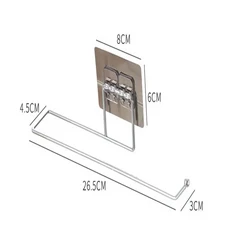 금속 욕실 화장지 수건 걸이 홀더 주방 롤 페이퍼 스탠드 가정용 보관 티슈 랙, 03 sticker