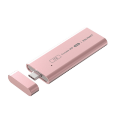 POLYBATT官方直營 外接式SSD固態硬碟 高速1000MB/s讀寫 1TB 粉色, 粉色(磁吸蓋）,單入