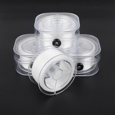 비즈공예 스판덱스줄 0.8mm 90M 탄성줄 팔찌만들기 팔찌줄, 1개, 대용량 스판덱스줄 0.8mm - 화이트