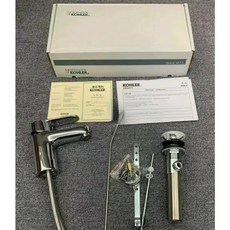 科勒KOHLER齊悅水龍頭 K-16027T-B4-CP 臺盆冷熱龍頭 洗手檯面盆龍頭, 1個, 水龍頭+進水管+提拉下水器