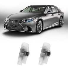 2피스 절대 바래지 않는 자동차 도어 조명 로고 프로젝터 LS/ES/is/LX/RX/GS/GX/RC/UX 자동차 액세서리와 호환 3D 고스트 섀도우 퍼들 라이트, 2개, 퓨어 화이트