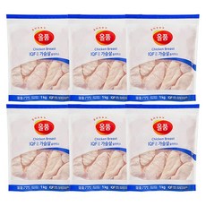 올품 IQF 닭가슴살 슬라이스 1kg x 6봉, 6개
