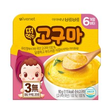 아이배냇 유아식 퓨레 떠먹는 3종택1, 떠먹는(고구마)X3개, 90g, 1개