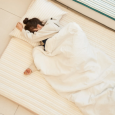 국산 접이식 요매트 (요솜포함) 3단 바닥 요 매트, ST베이지