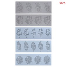 5개/세트 산호 잎 레이스 매트 케이크 몰드 슈가 크래프트 실리콘 패드 퐁당 몰드 장식 도구 베이킹 액세서리, 1개