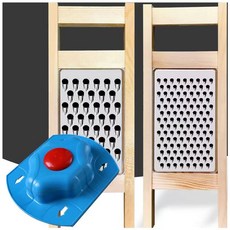 대형 감자 강판 주방도구 토란 목재 조리 식당, 1개, 두꺼운 굵은 원형구멍+두꺼운 얇은 랜덤