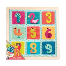 유아 동물 인지력 숫자 원목 퍼즐 칠판 IQ장난감 돌선물 안심놀이 학습, 1개