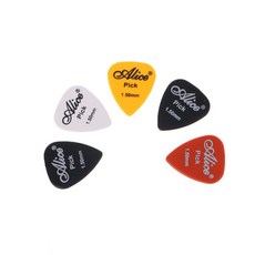 5 x 기타는 Plectrum Plec Electric Acoustic Bass 모듬 색상을 선택합니다., 노란색
