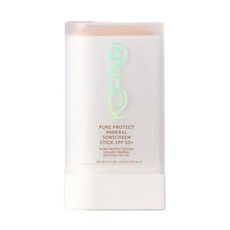 코파리 퓨어 프로텍트 100% 미네랄 선크림 스틱 SPF 50+ 투명 산화아연 페이스 및 바디 선크림 하이드레이팅 아르간 오일 시어 버터 피니시 울트라 포터블로 쉽게 재, 코파리 퓨어 프로텍트 100% 미네랄 선크림 스틱 SP, 1개