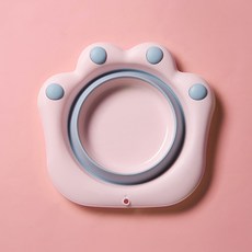 現/貨 嬰兒折疊臉盆寶寶洗臉盆新生兒用品兒童卡通PP盆腳盆小孩小臉盆, 粉色, 1個