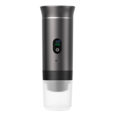 신규 업그레이드 휴대용 커피메이커 무선 포터블 캡슐 커피머신 캠핑 아웃도어 사무실 여행용 커피기계, 메탈릭 그레이, KF-JN-02