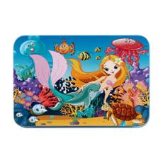 公主仙女主題拼圖，兒童益智玩具，培養空間感知能力，親子互動遊戲, 【100片】美人魚, 1個, 100片