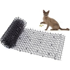 스파이크가 있는 6.5피트 고양이 스캣 매트 가시 스트립 네트워크 굴착 스토퍼 실외 스파이크 억제 78인치 x 11인치, 6.5ft-2 PACK