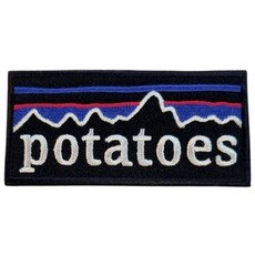 Potatoes 항공 패러디 패치 (8.9cm(3.5인치)) 자수 다림질 또는 바느질 배지 배낭 모자 비행 재킷 맞춤형 선물 패치에 적합, Potatoes 항공 패러디 패치 (8.9cm(3.5인