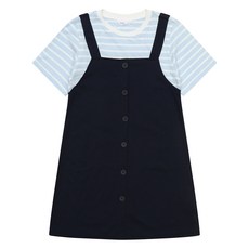소이 여아 스트라이프 레이어드 뷔스티에 반팔 원피스 22M1861_NY