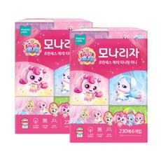 모나리자 캐치 티니핑 미니 천연펄프 미용티슈 2겹, 230개입, 12개