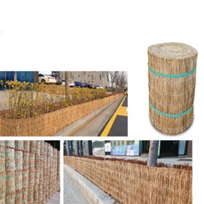 볏짚 울타리 바람막이 한파대비 조경자재 나무감싸기 나무월동준비, 45cmx20M