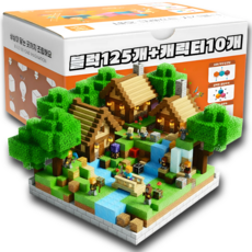 네오 크래프트 랜덤 자석블럭 캐릭터 세트 장난감, (오늘출발) 자석블럭 125개 + 캐릭터 10개, 1개