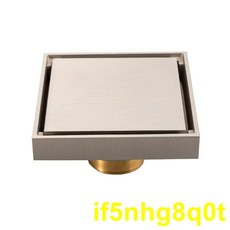 下殺價 全銅地漏方形加寬加厚12cm15cm隱形地漏 室外陽臺天臺庭院110管徑, 隱形15x15-銅直排銅芯,鎳拉絲