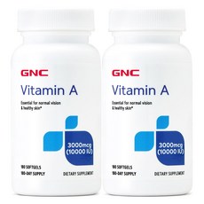 GNC 비타민A 10000IU(3000mcg) 180정 x 2, 2개