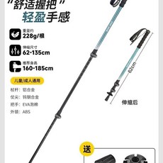 등산 지팡이 전문 야외 접이식 하이킹 장비, 1개, 2. Meteor Blue