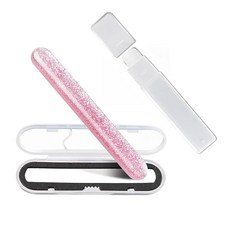 유리 손톱 파일 손톱 연마 유리 네일 파일 2점 세트 90mm 전용 케이스 포함 손톱 파일 발톱 관리 지속 가능한 네일 도구 집에서 할 수 있는 프로 수준 케어