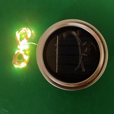 【燈蓋配件】太陽能裂紋球 梅森瓶 太陽能梅森瓶 梅森罐 不銹綱許願裝飾燈蓋 梅森瓶蓋, 1個, 梅森燈蓋【暖光30珠】