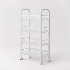 플레니스 이동식 틈새 트롤리, 화이트, 4단