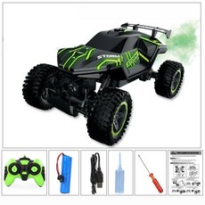 오프로드 몬스터 4WD 산악 RC카 4륜 무선 대형 4wd 원격 입문용 rc카 선물, 초록색