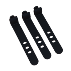 코지박스 실리콘 케이블 타이 홀더 반영구, 20개, 블랙