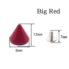 가죽 공예 휴대폰 케이스 장식 액세서리 의류 리벳 8mm x 7 5mm 콘 컬러 스터드 18 가지 색상 제공 5 세트, 8x7 5mm 5Set, Big d