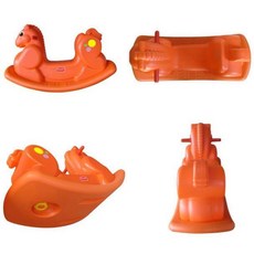 흔들목마 아이가 타는 오렌지말 락킹홀스 흔들말 탑승장난감 유아말타기, 1개