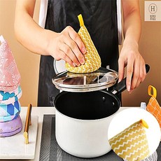 집게장갑 핸들장갑 꼬깔 냄비장갑 주방오븐집게 실리콘장갑, 스마일