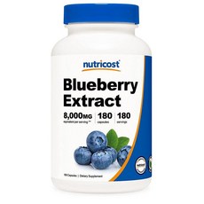 Nutricost 뉴트리코스트 블루베리 추출물 8000mg 180정, 1개