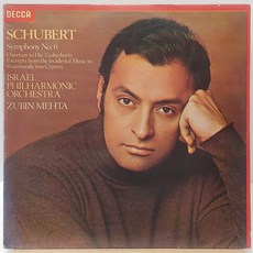 [중고LP] SCHUBERT 슈베르트 (교향곡 제6번/서곡 마술의 하프) 이스라엘 필/ZUBIN MEHTA LP