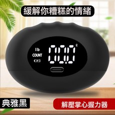NBZH掌心握力器握力計握力測試儀握力圈計數測測試器抓握, 1個, 黑色EH216掌心握力器0-396lb單位lb