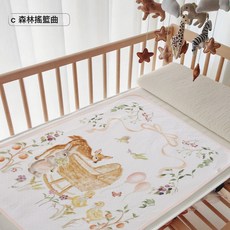 DFMEI 新生兒隔尿墊可水洗嬰兒大尺寸牀單墊寶寶兒童大尺寸生理期牀墊, 1個, 森林搖籃曲